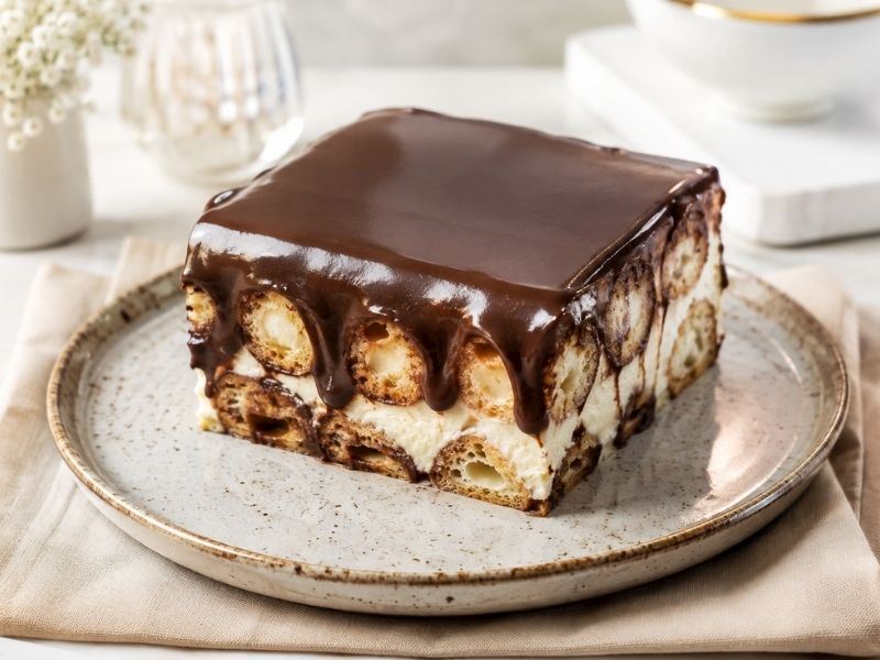 Dondurma Tadında Profiterollü Yaz Pastası Tarifi