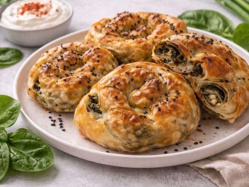 EL AÇMASI ISPANAKLI GÜL BÖREĞİ TARİFİ