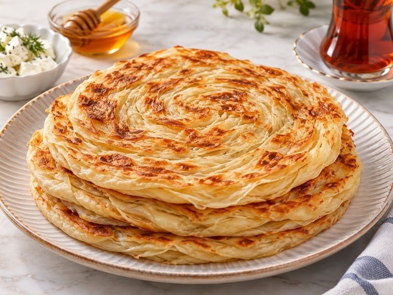 Hamur Açmayı Bilmeyenlere Özel Oklavasız Kat Kat Tel Tel Katmer Tarifi