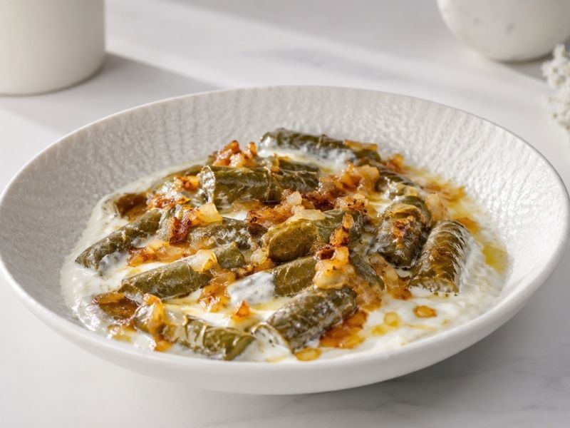 Kiraz Yaprağından Sarma Köfte Tarifi