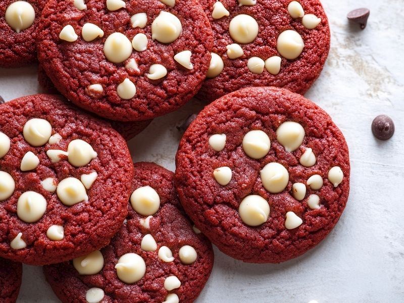 Red Velvet Chocolate Chip Cookies Tarifi