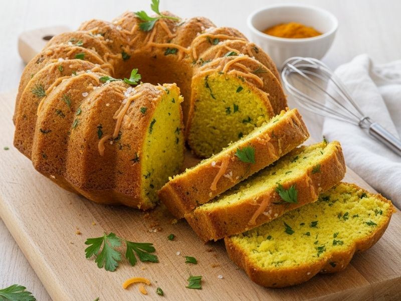 Zerdeçallı Tuzlu Kek Tarifi