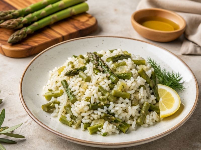 Zeytinyağlı Kuşkonmazlı Pilav Tarifi